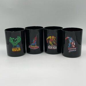 Marvel Comics Black Superhero Glasses 2010  Collection-Set of 4